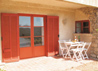 Bedroom four is a studio apartment with double bed, sofa, en-suit, small kitchen and private terrace